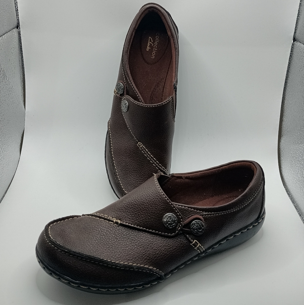 Clarks Ashland Lane Q Women's Slip On Loafer Size 9 Med Like New